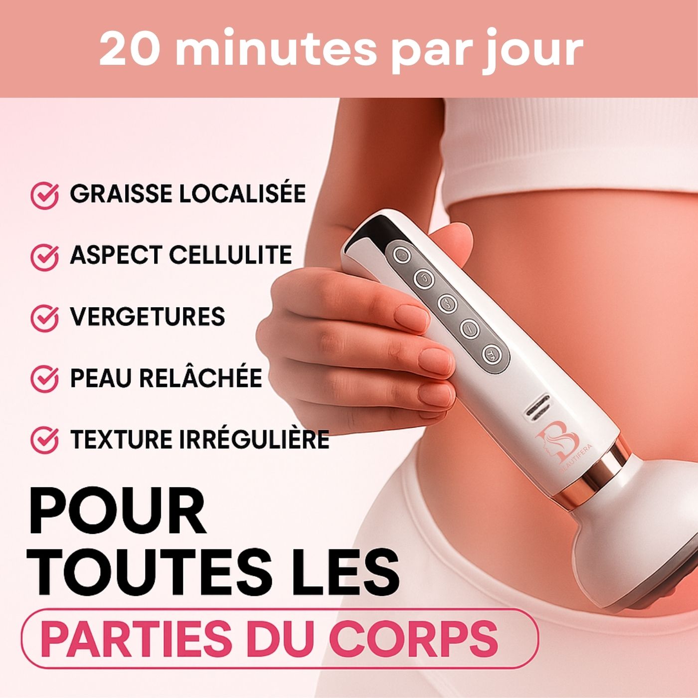 Appareil de Massage Anti-Cellulite BEAUTIFERA 3 en 1